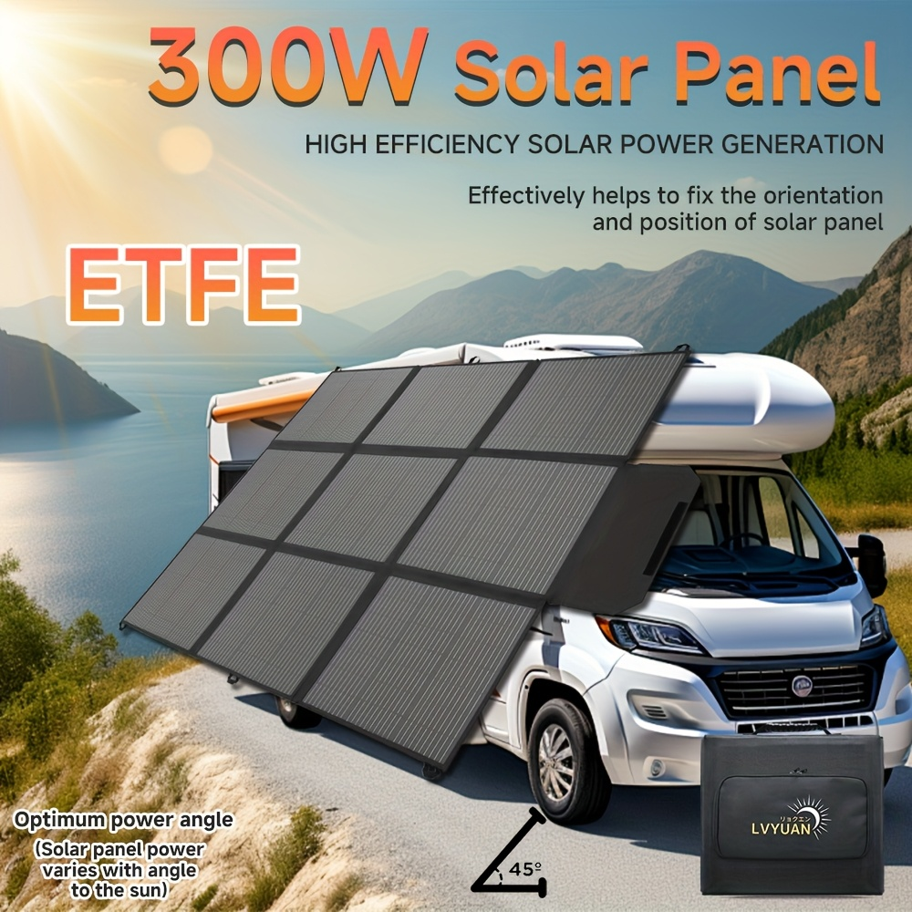 Foldable Solar Panel 120W 200W 300W 400W 22.5% High Efficiency Monocrystalline Portable Outdoor for Garden, Pathway and Patio Lighting