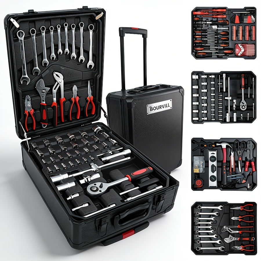 52-Piece Professional Tool Set – Multi-Function Home & Car Repair Toolkit with Portable Toolbox, Ideal Gift for DIY Enthusiasts and Auto