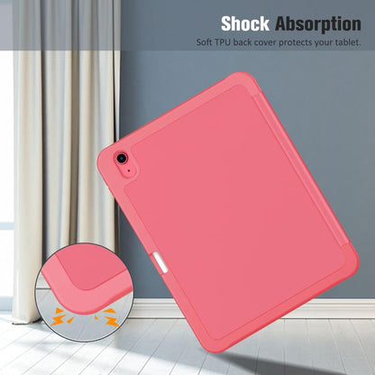 Pink Folio Tablet Case for 10.9-Inch iPad 10th Generation 2022 with Pencil Holder and Tri-Fold Stand