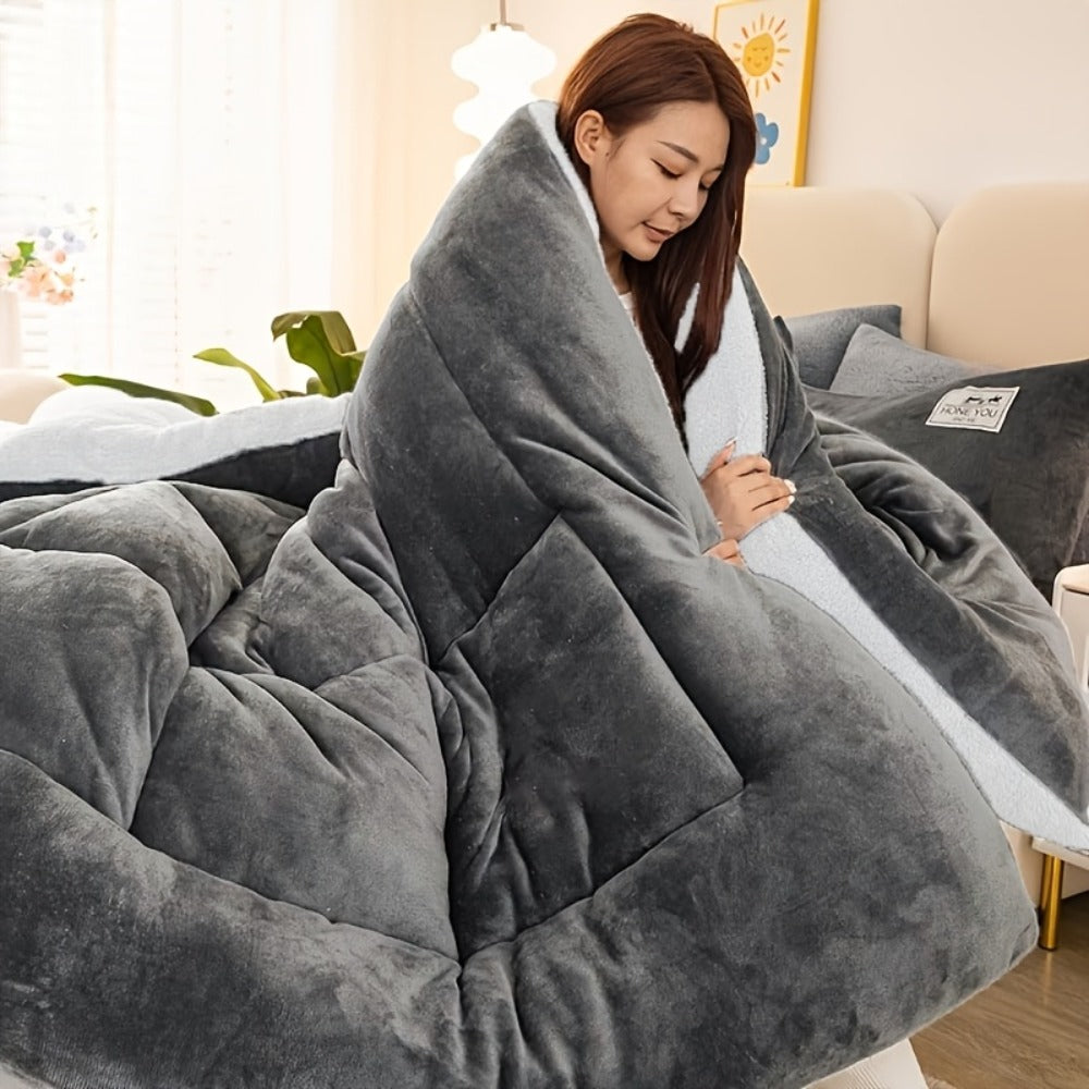 Moire-Style Flannel Blanket with Plush-Look Lining, Five Color Choices and Four Size Labels up to 108 x 90 Inches
