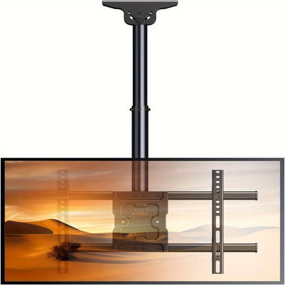 Ceiling TV Mount 37-75 Inch - 360° Swivel & Tilt Adjustable Bracket for Flat & Curved TVs up to, VESA 600x400mm