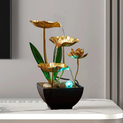 Indoor Tabletop Fountain Desktop Water Feature, Small Relaxing Flowing Water Fountain for Living Room