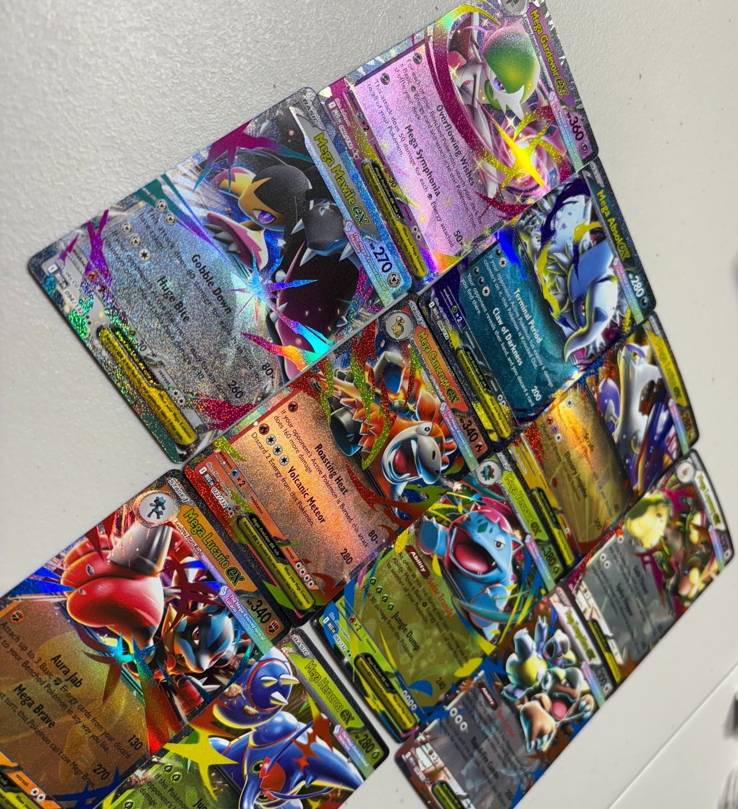 Pokemon MEGA EX Card Lot 3-Card Bundle, All Mega EX, Authentic Holographic TCG Cards Assorted Sets
