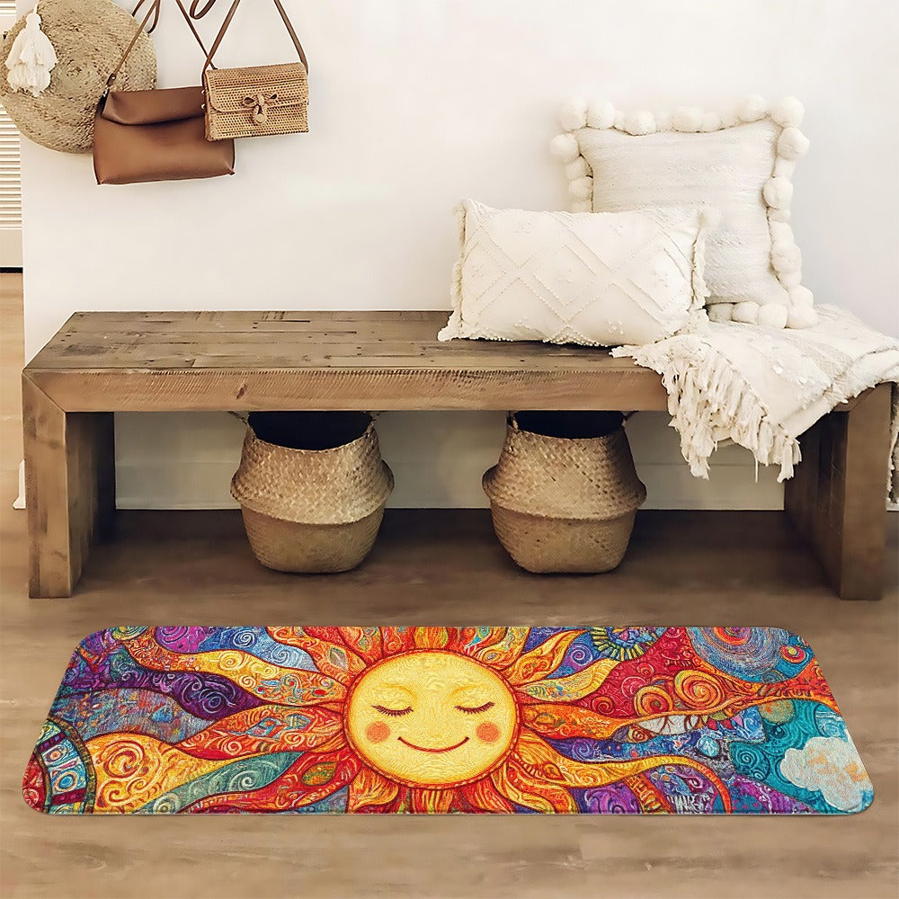 Boho Runner Rug Mandala Polyester Kitchen Hallway Mat Sun Totem Colorful Pattern Living Room Bathroom 5 Designs