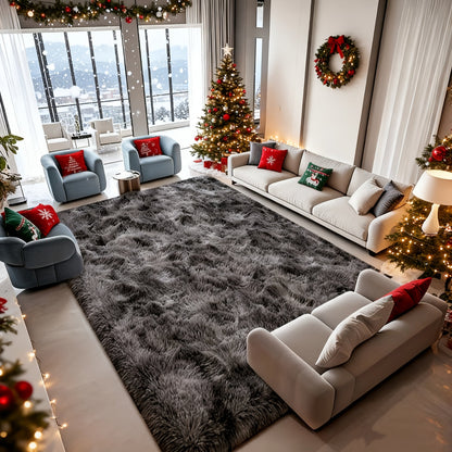 Shag Rug Fluffy Thick Area Rug - Fuzzy Tufted Plush Carpet for Bedroom & Living Room, Floor Mat in Multiple Colors & Sizes
