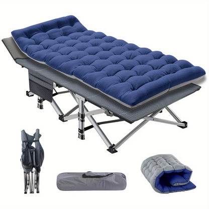 Heavy Duty Folding Camping Cot 75 Inch Portable Sleeping Bed with Carry Bag Guest Bed for Adults Outdoor Camping Hiking Home Use Gray Wine