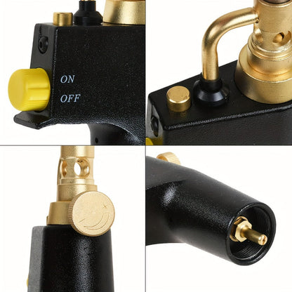 Trigger-Start Propane and MAPP Gas Torch Head with Flame Control, Lock Button and One-Piece Option