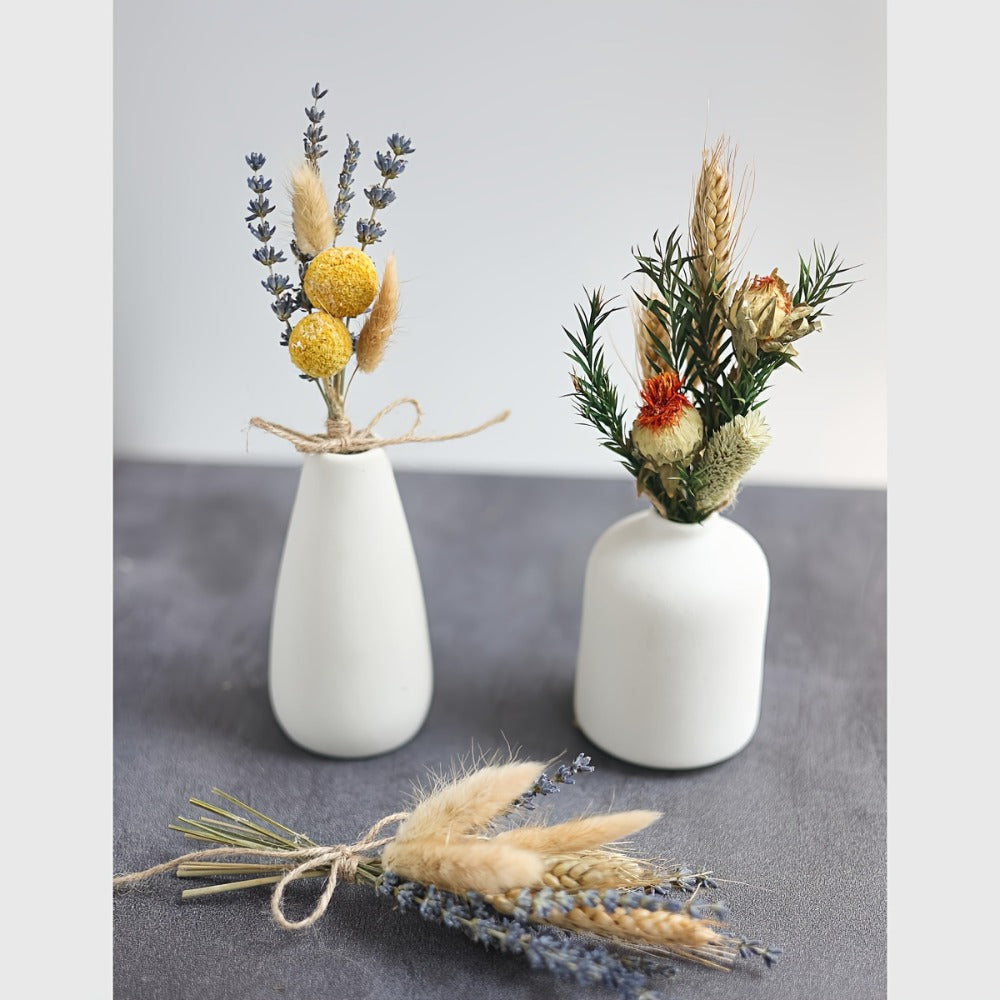 Dried Flower Bouquet with Pampas Grass - Boho Wedding Centerpiece Dried Floral Arrangement for Entryways, Bedrooms and Living Spaces