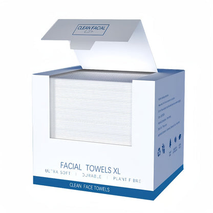 Disposable Facial Towels Extra Large Thick Dry Wet Cleansing Cotton Towel 40 Sheets Per Box for Entryways, Bedrooms and Living Spaces
