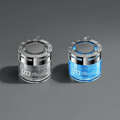 Two-Piece Solid Gel Car Air Freshener Jars with Four Cologne, Blue Bell, Rose and Osmanthus Scent Pairings