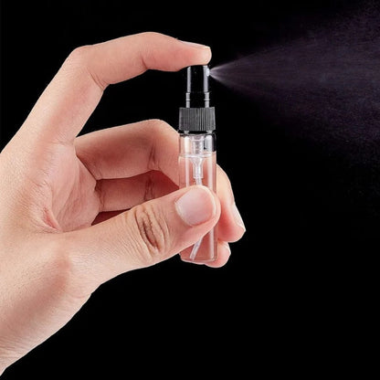 Mini Glass Spray Bottles 5ml 50 Pack Fine Mist Atomizer Refillable Black UV Glass Travel Perfume Bottles for Perfume Cologne Essential Oil