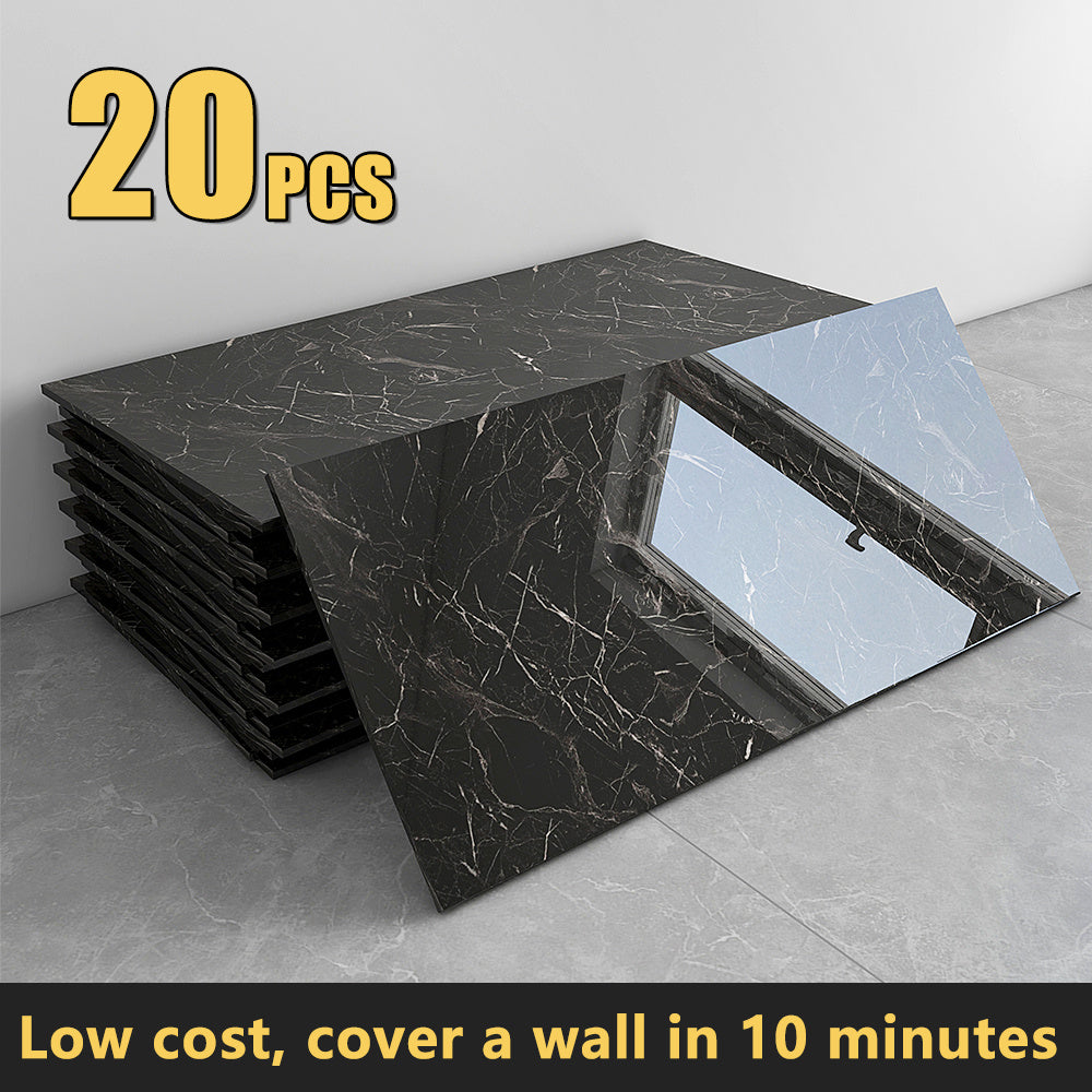 Peel and Stick Marble Wall Tiles – Self-Adhesive Backsplash Panels for Kitchen Bathroom Living Room