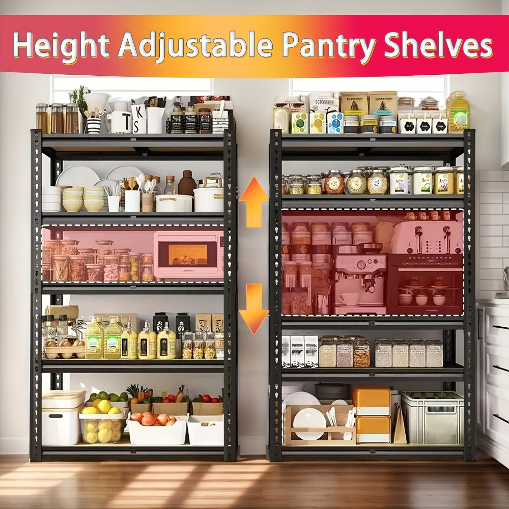 5-Tier Garage Shelving Unit Adjustable Storage Shelves 72"/60"H x 35.5"W x 16"D for Garage, Closet & Pantry Organization