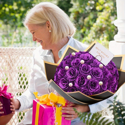 Artificial Flowers Flash-Shine Rose Bouquet in 24 or 36-Piece Sets across Five Color Options
