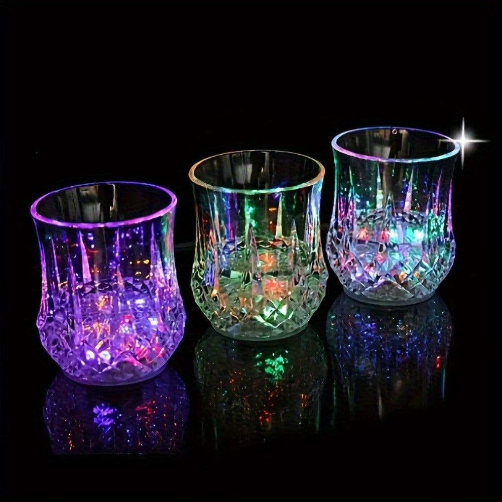 LED Light-Up Cups Glow in the Dark, Pineapple Induction Party Cups for Birthday Christmas Disco Valentine's Day (6.76oz)