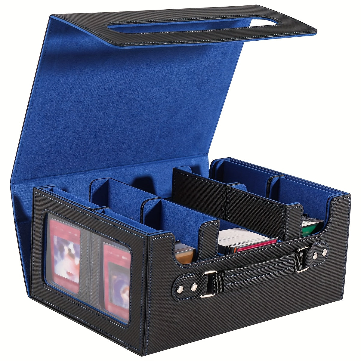 5-in-1 Card Storage Box 400+ Cards – Detachable Sports Card Organizer Display Case for Pokemon MTG Baseball Football TCG Trading Cards