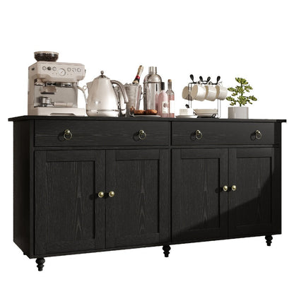 55-Inch Buffet Cabinet with Adjustable Shelves for Organized Everyday Storage in Entryway detail image - detail view 9