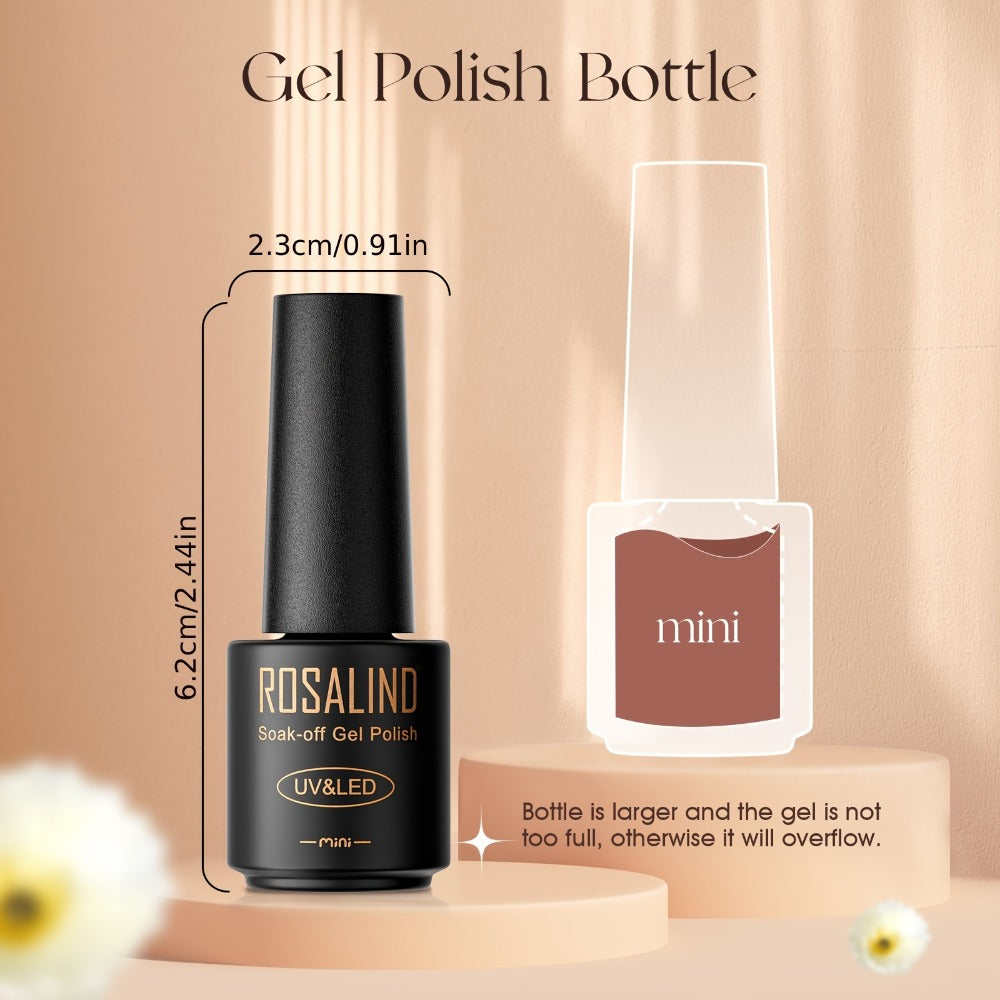 Gel Nail Polish Set with ROSALIND Label, 92 Colors Plus 8 Base and Top Products, 100 Pieces