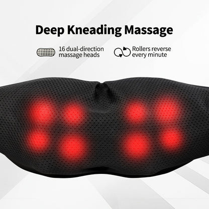 Acupressure Massager, Electric Acupoint Deep Kneading Neck & Shoulder Massager for Back, Waist, Legs