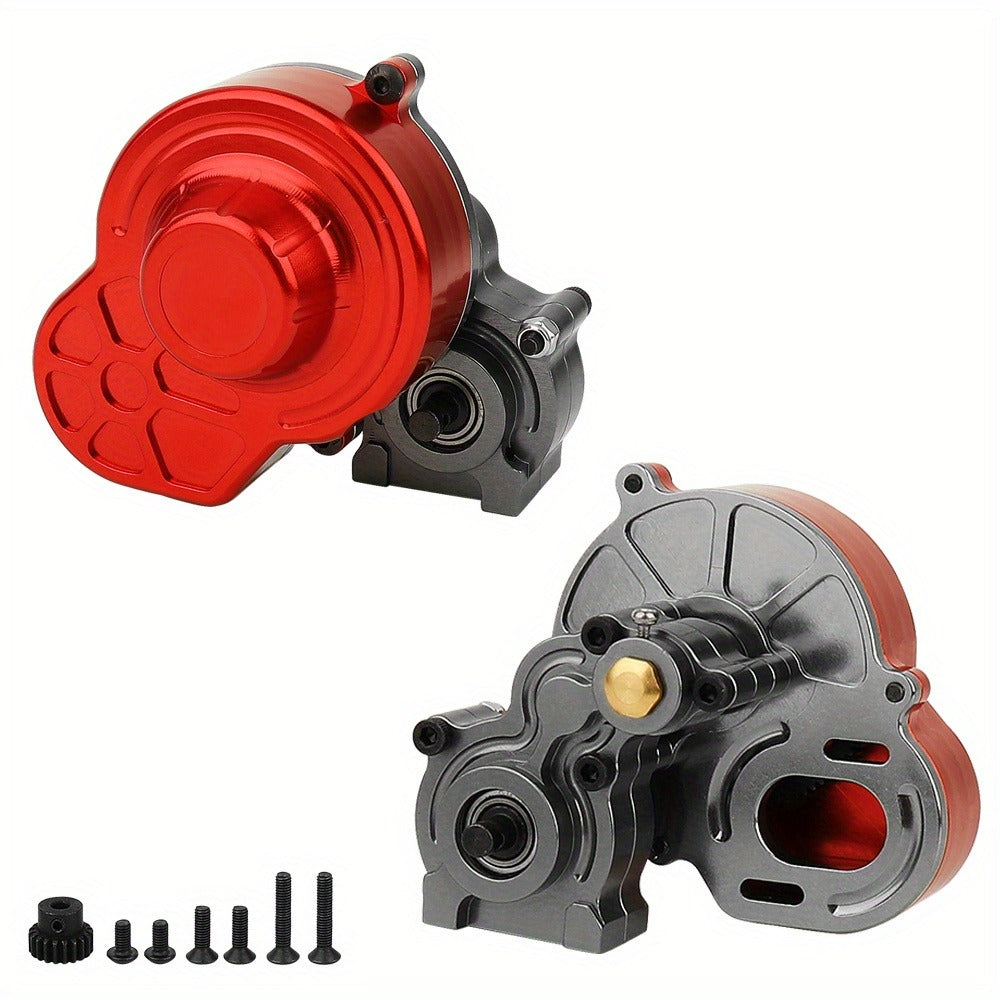 Metal Gearbox with Motor Gears for 1/10 RC Crawler Truck – LCG Transmission Upgrade for Axial SCX10 WRAITH 313mm Wheelbase