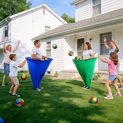 Grandma Pants Game Set 2 Pack, Outdoor Party Ball Pants Game with 12 Elastic Balls & 2 Pumps, Fun Team Building Activity for Adults Kids