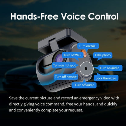 KAWA MINI 3 Dash Camera with 1296P Label, WiFi App Connection, Voice Control and Blue Finish