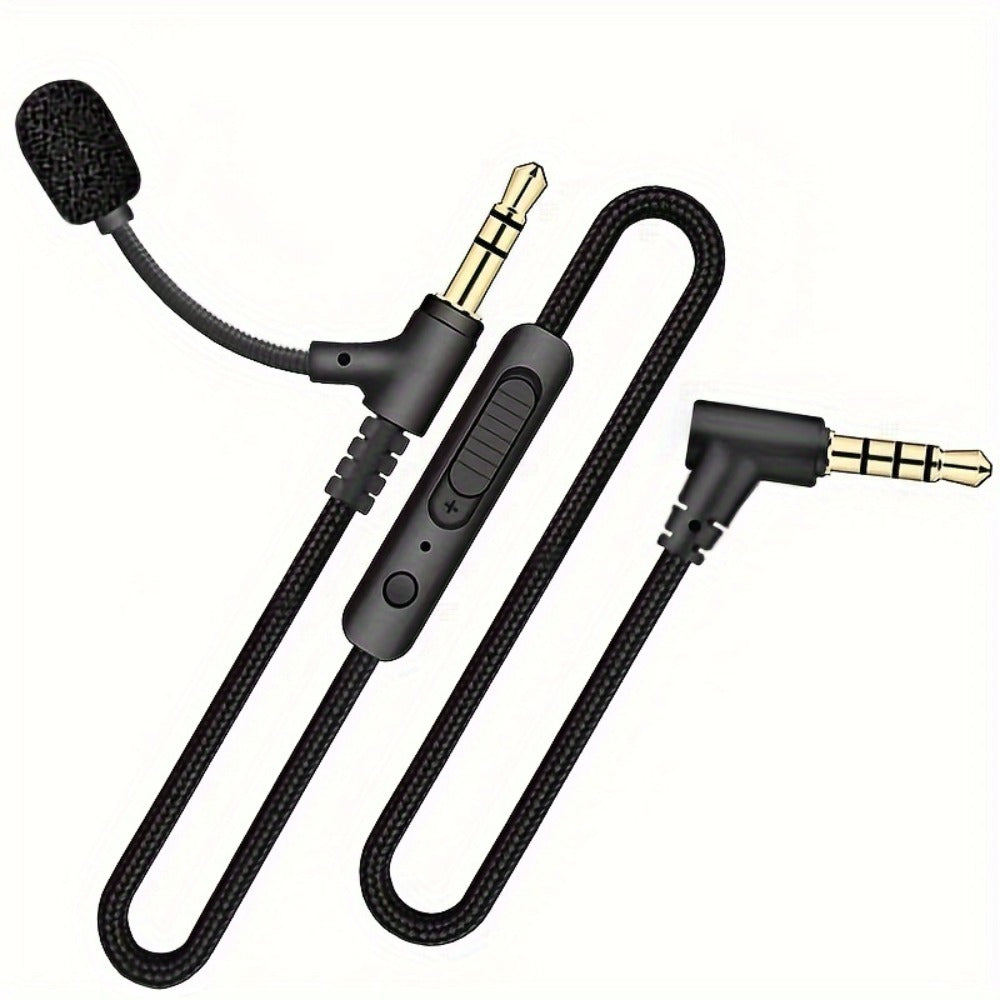 3.5mm AUX Audio Cable with Inline Volume Control, Male to Male Stereo Audio Cord for Car AUX, Headphones, Headset Microphone