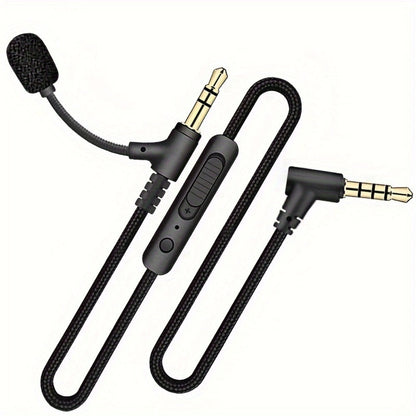 3.5mm AUX Audio Cable with Inline Volume Control, Male to Male Stereo Audio Cord for Car AUX, Headphones, Headset Microphone