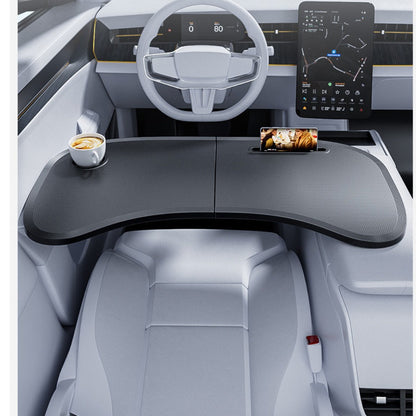 Car Laptop Desk Foldable – Portable Steering Wheel Tray Table | Multi-Function Work & Dining Surface for Car