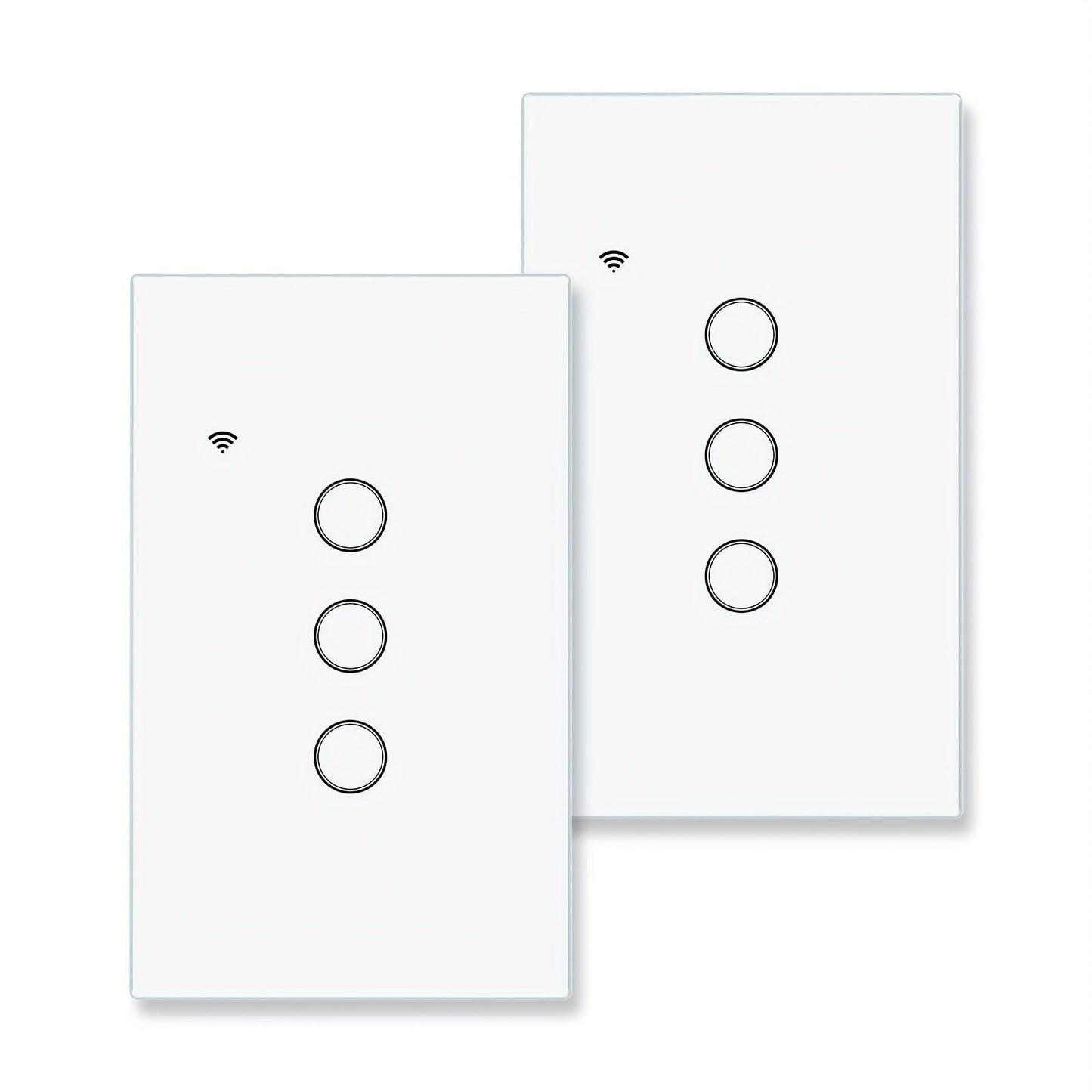 No Neutral Wire Smart Touch Wall Switch MOES WiFi 1/2/3 Gang Single Fire, Works with Alexa & Google Home