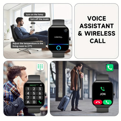 Smartwatch Couple's Set with Voice Assistant – Wireless Calling, Built-in Speaker, Music Control, Fitness Tracker – Matching His