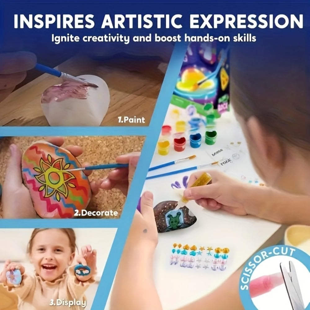 Stone Painting Set Glow in the Dark for Kids with the Listed Color, Size or Set Options for Everyday Use