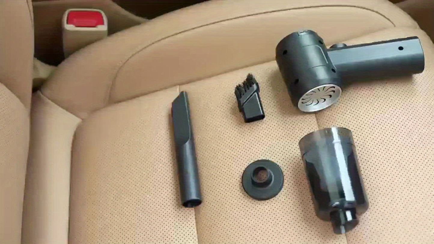 Handheld Vacuum Cleaner with Cordless T-Handle Design, Wet Pickup, Three Nozzles and USB Charging