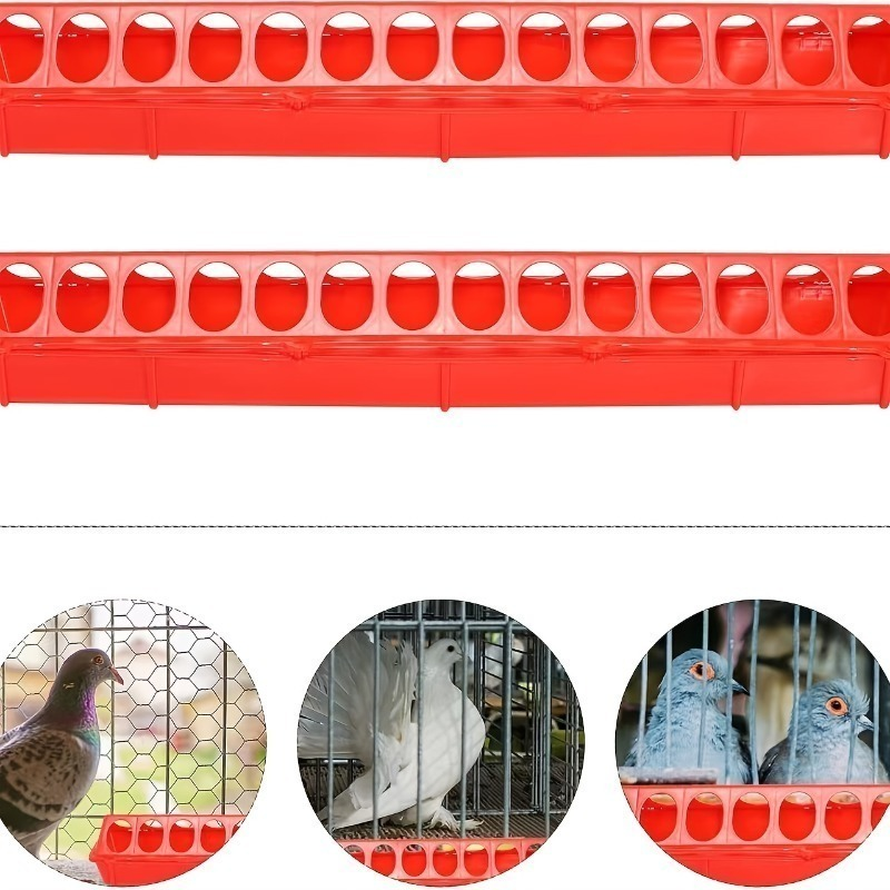 Chicken Feeder and Waterer Set, 18-Hole Anti-Spoil Trough Feeder + Water Dispenser for Chicks, Brooder & Backyard Poultry