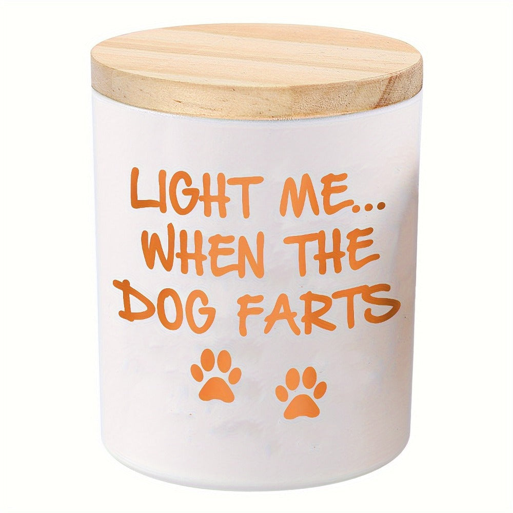 Funny Dog Mom Gift Lavender Scented Soy Wax Candle Engraved Glass Jar with Crystal 12Hr Burn for Everyday Face, Beard and Body Grooming
