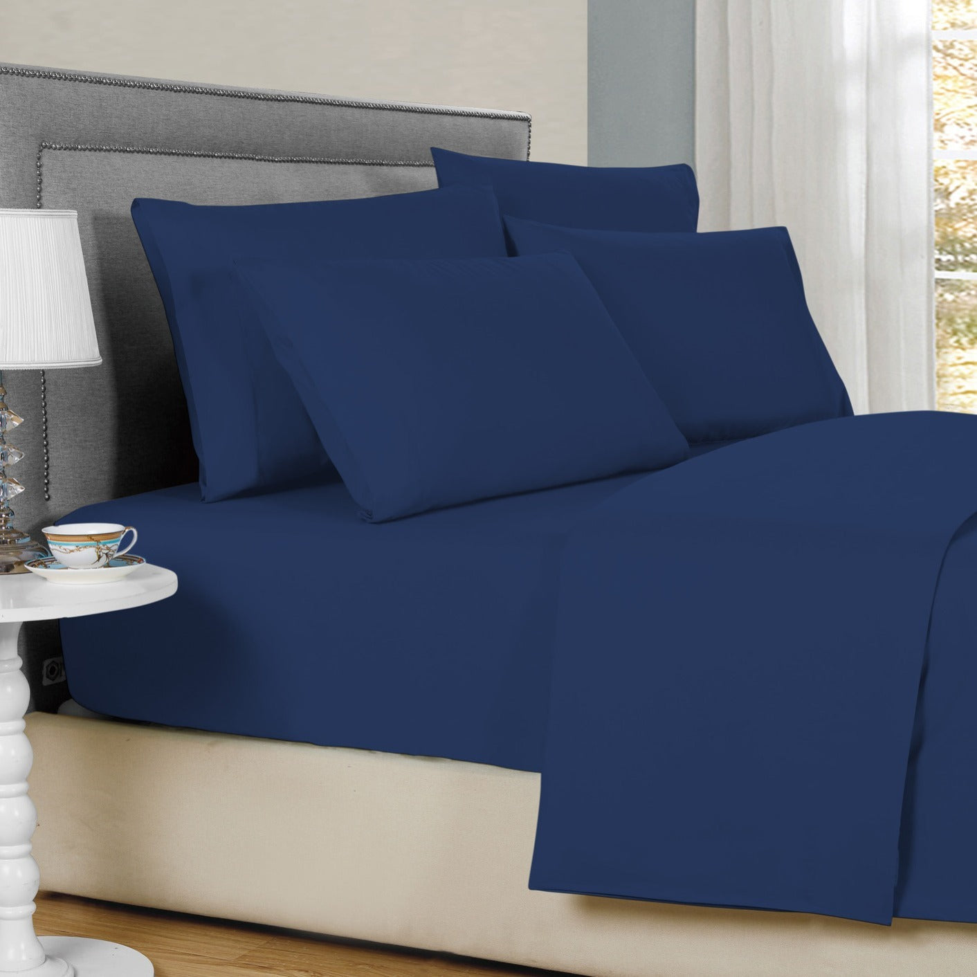 Microfiber and Bamboo Blend Sheet Set with 3- or 6-Piece Packages, 20 Colors and Five Bed Sizes