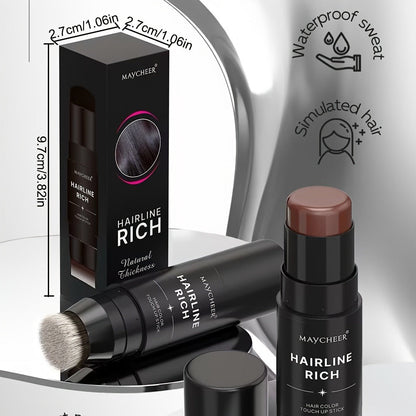 Root Touch-Up Hair Color Pen with Brush Applicator, Instant Gray & White Hair Coverage, Plant Squalane Nourishing Formula