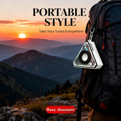 Portable Bluetooth Speaker Triangular Rechargeable Model with Subwoofer and Six available choices Options