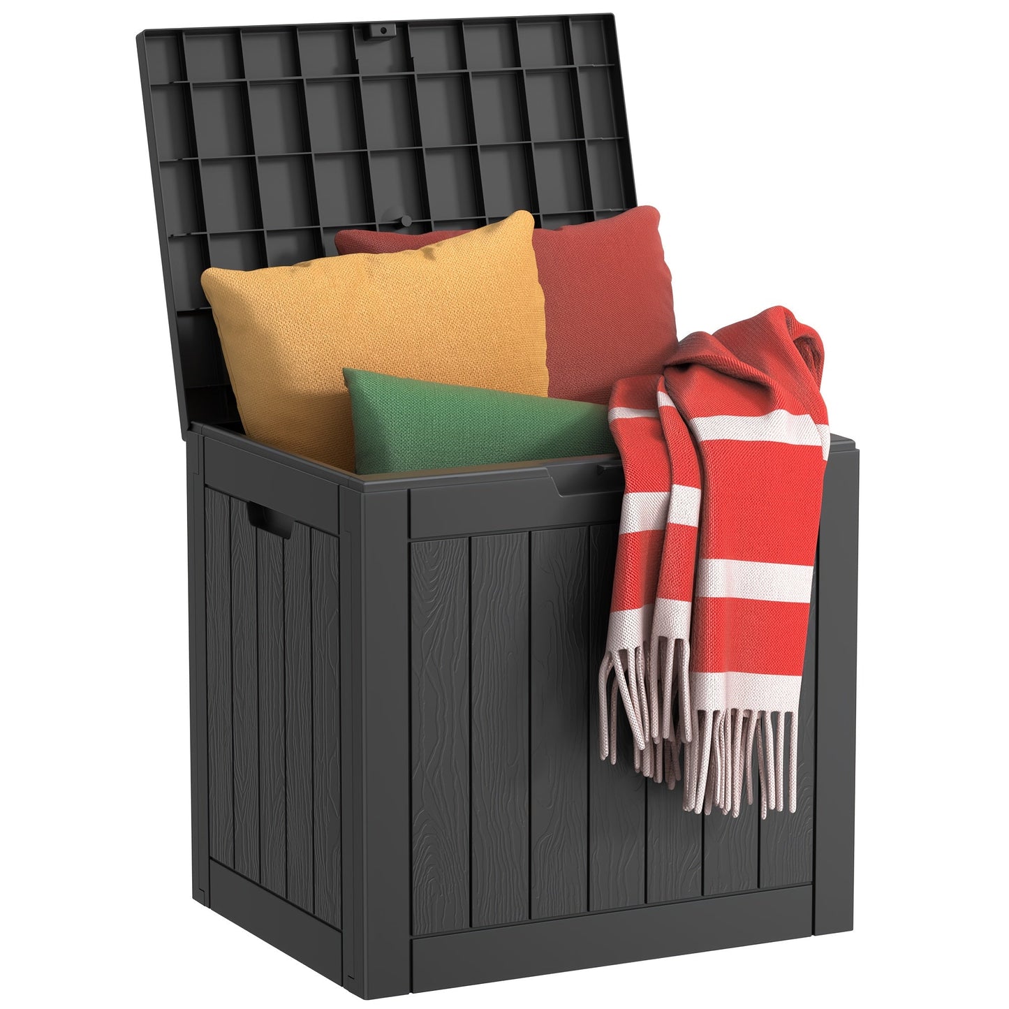 Deck Box | Outdoor Storage Bench Patio Rattan Pool Tools 400 LB Seat