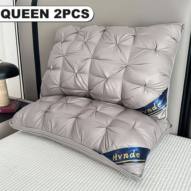 Hotel Quality Pillows 2-Pack, Luxury 5-Star Deep Sleep Neck Support, Non-Collapse Polyester Fill