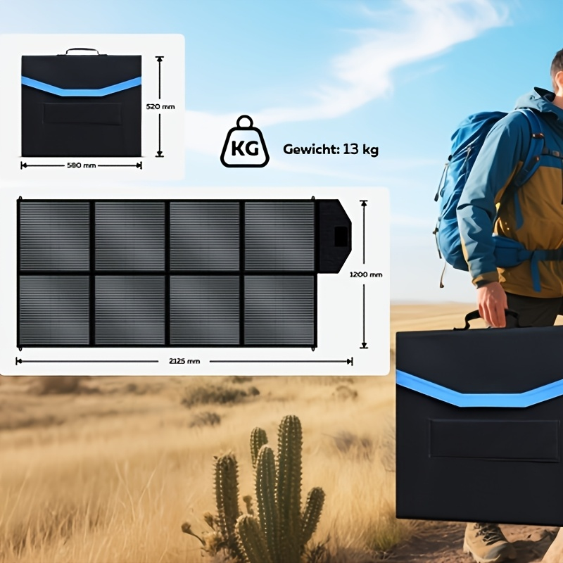 Monocrystalline High Power Solar Panel, 400W/200W/100W Portable Solar Panel, Foldable Solar Blanket