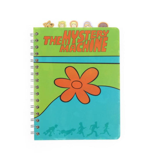 Scooby-Doo Spiral Notebook for Kids Mystery Machine 5-Tab Journal 75 Lined Pages Character Bookmark Tabs