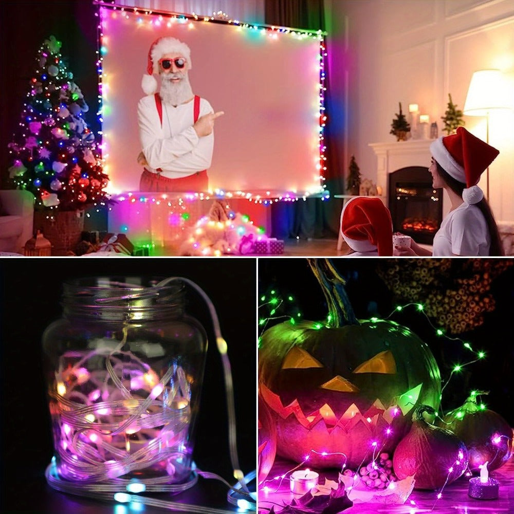 String Lights, RGB App-and-Remote-Control Fairy Lights with Music Sync, USB Power, IP65 Rating and Three Length Options