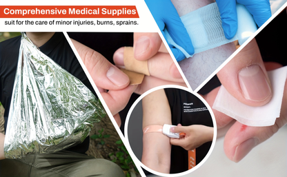 220-Piece First Aid Kit Refill Bag – Emergency Replacement Supplies with Bandages, Gauze & Wound Pads, Portable Refill Set for Home