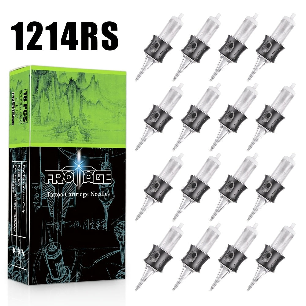 Tattoo Cartridge Needles with Frotage Label, 26 Retained RL RLT RS CM and M1 Cartridge Size Options