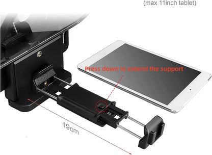 A10 Portable Teleprompter for Smartphone & DSLR Camera, Phone Holder & Remote Control for Video Recording