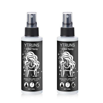 Glitter Spray for Hair & Body Quick Dry Shimmer Spray – High-Gloss Body Glitter for Face Lips Eyes Skin Festival Rave Party Photoshoot