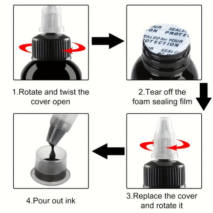 Tattoo Ink 14-Color Set with 1oz 30ml Bottles and One Full Palette Configuration with Item-Specific Color, Capacity and Bottle Choices