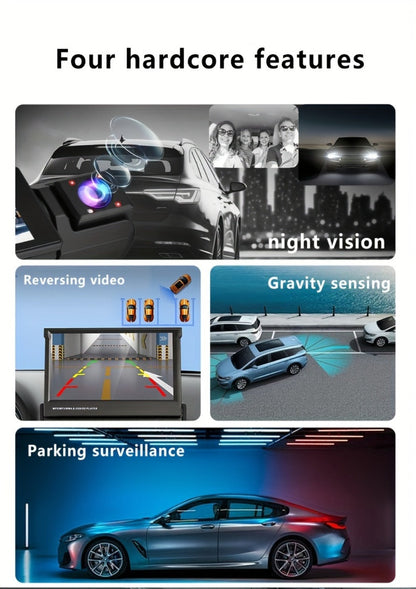 1080P-Labeled Dash Camera with Two- or Three-Lens Options, Screen and Optional WiFi or 32GB Card
