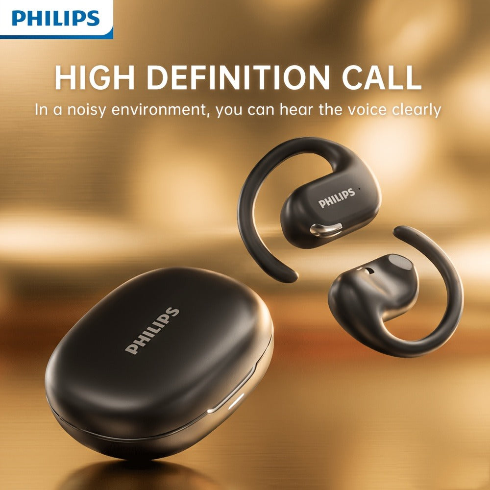 Philips TAT2739 Open-Ear Wireless Headphones AI Call Noise Reduction 360 Spatial Sound for Bedside Audio, Alarms and Room Entertainment